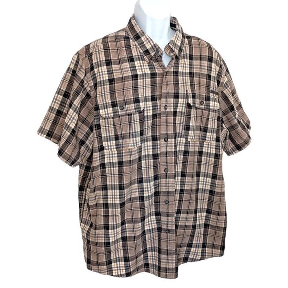 Harley Davidson Mens Plaid Shirt 2XL Button Front Short Sleeve Biker Motorcycle - Picture 4 of 16